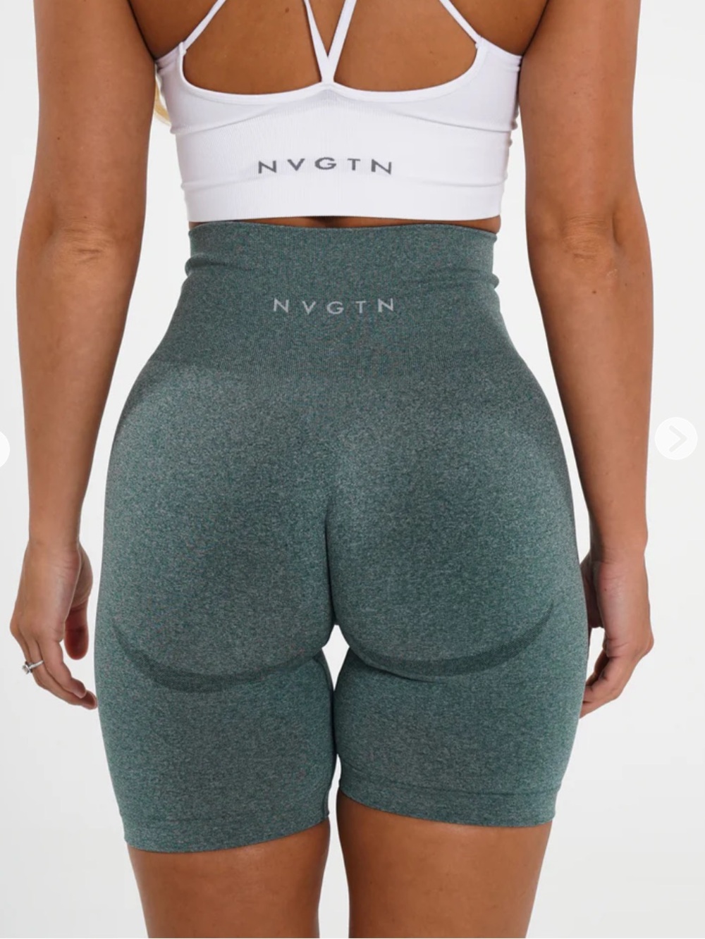 NVGTN Forest Green Biker Shorts